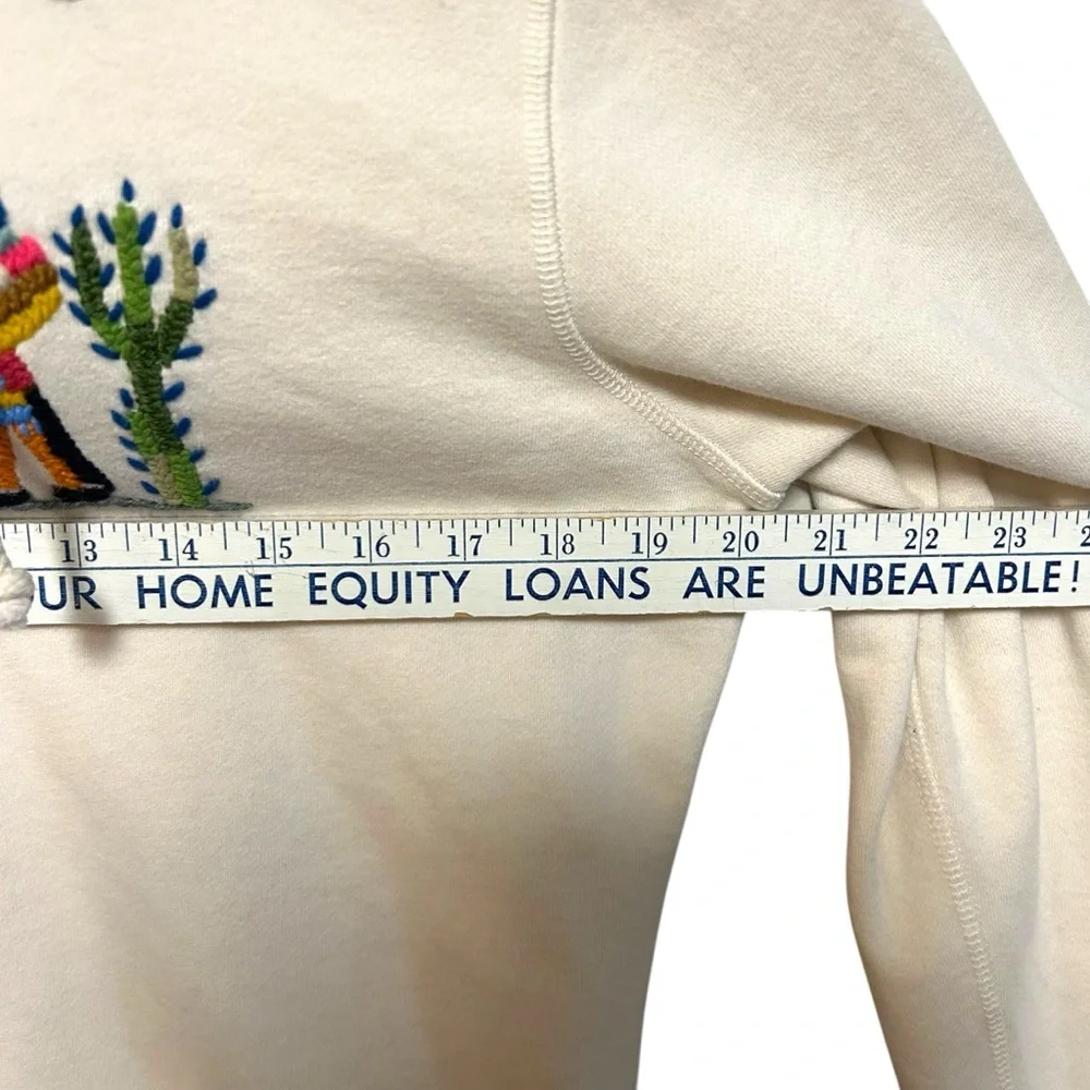Lucky brand L sweatshirt zip up hoodie embroidery Mexican scene boho Y2K vintage
